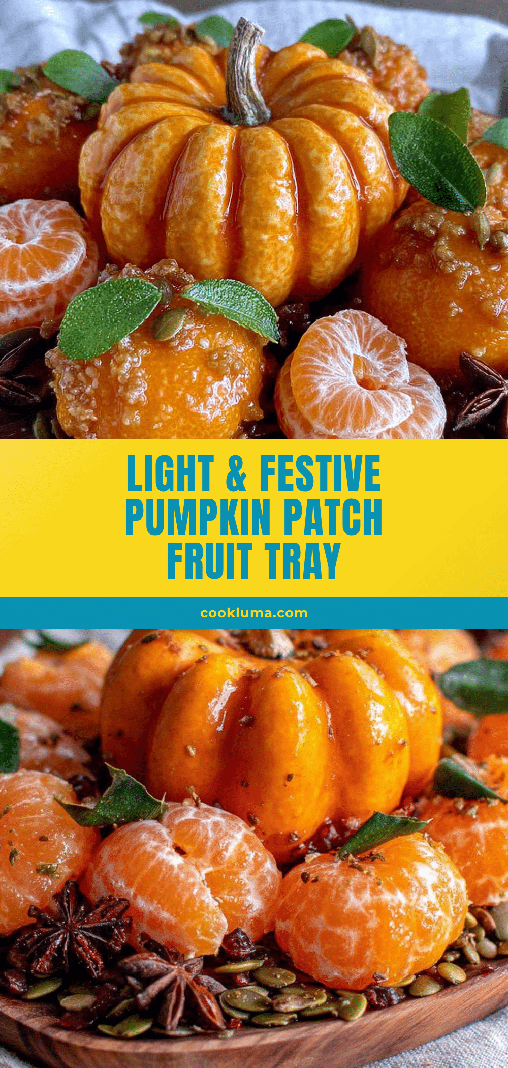 healthy pumpkin patch fruit tray with clementines recipe