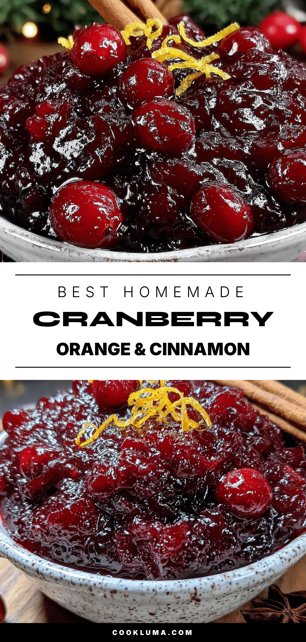 homemade cranberry sauce with orange and cinnamon recipe