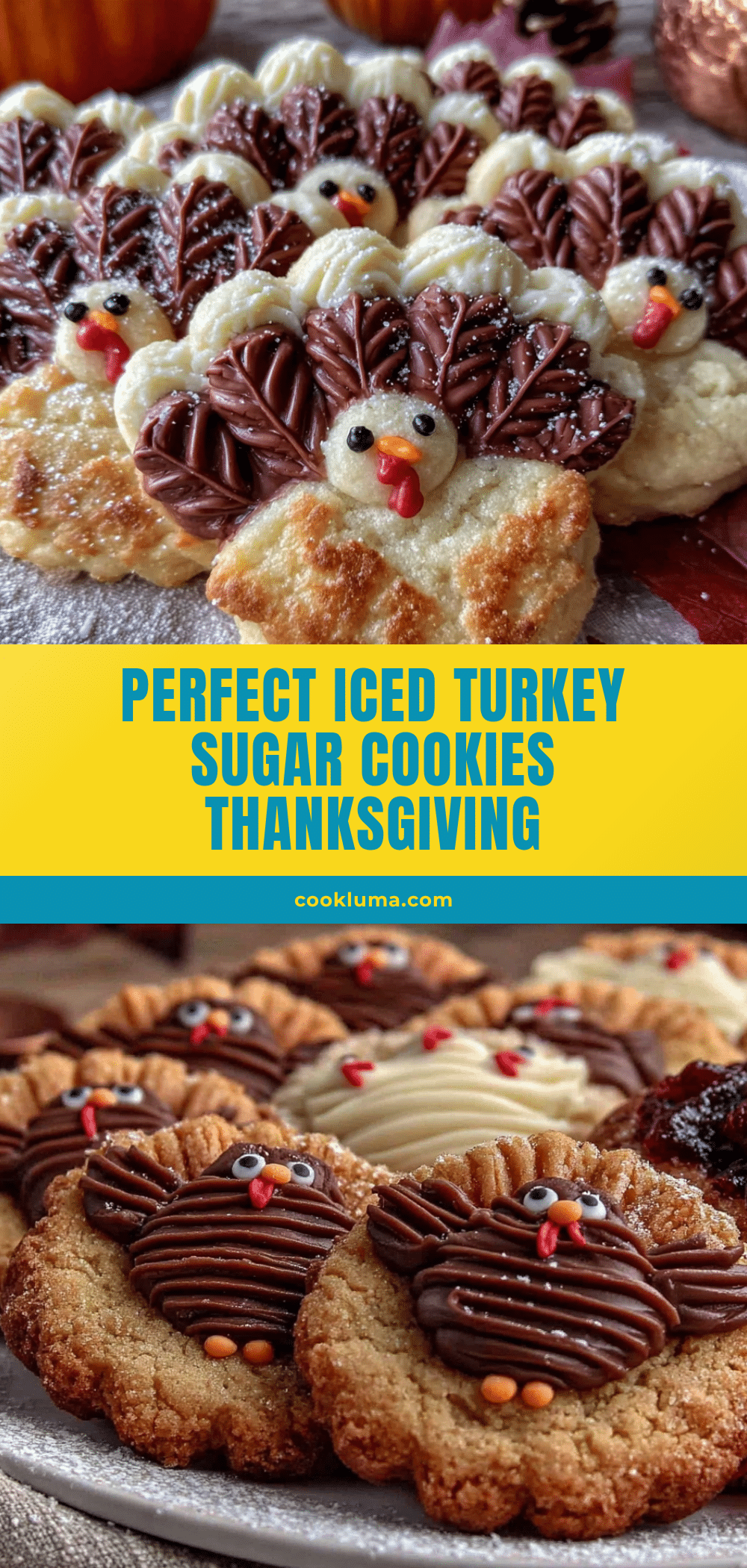 iced turkey sugar cookies recipe