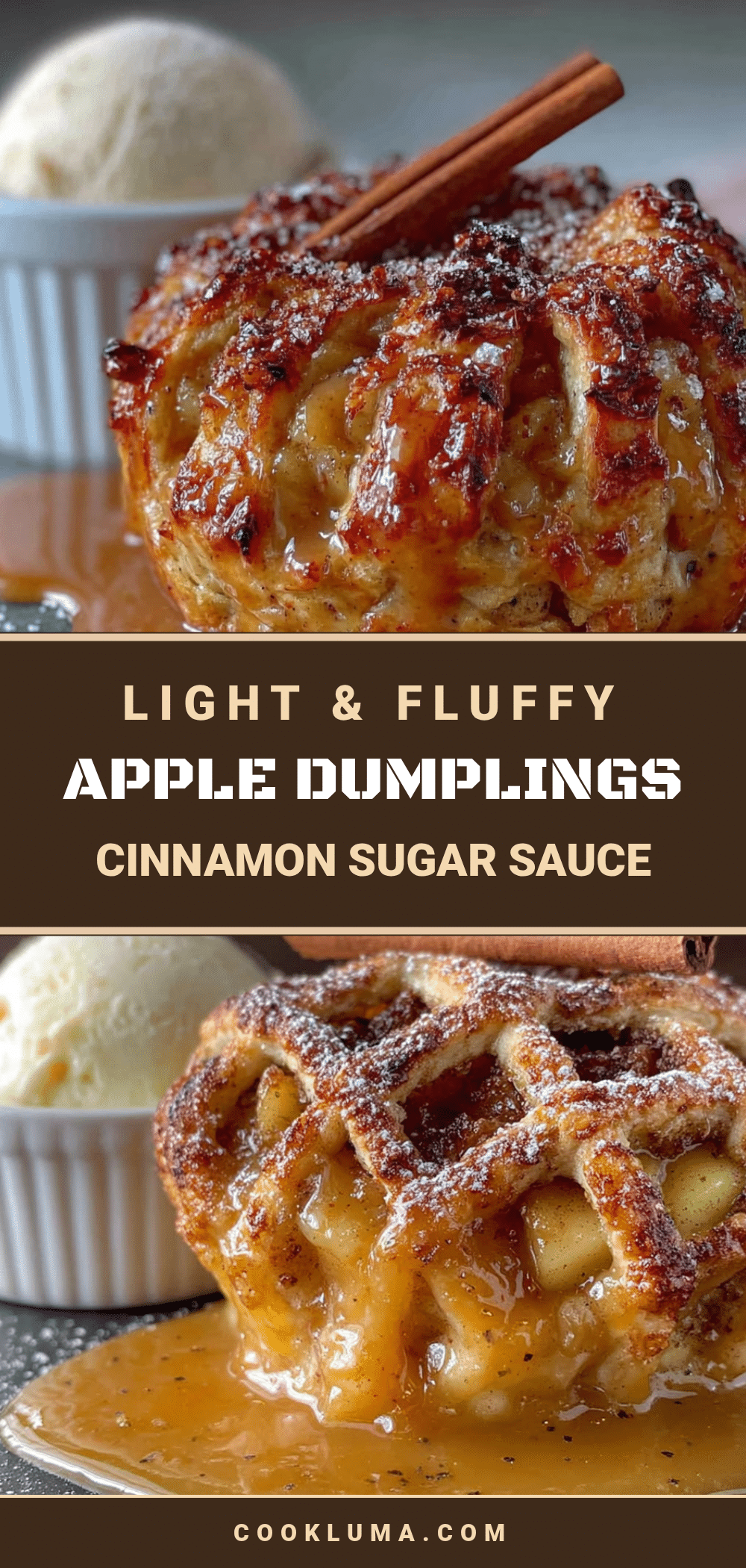light and fluffy apple dumplings recipe