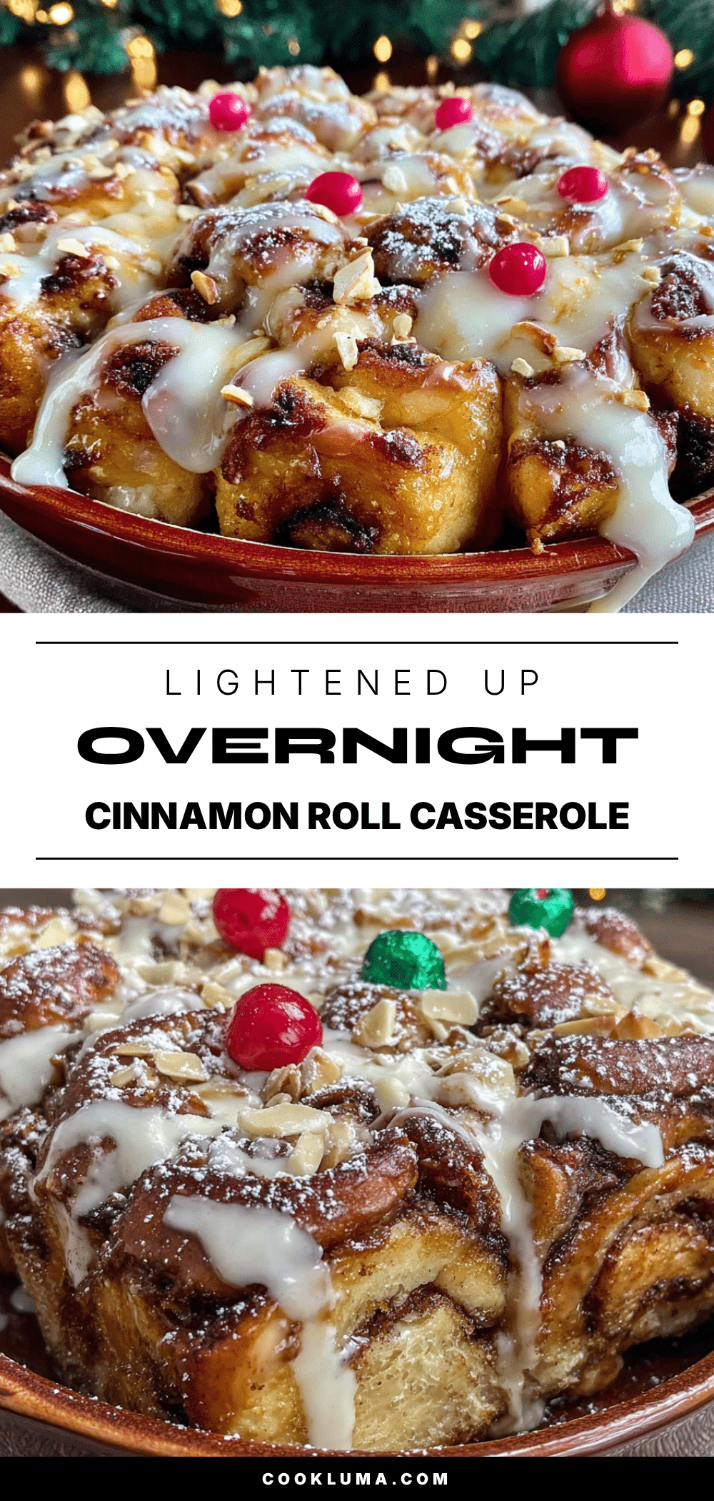 lightened up overnight cinnamon roll casserole recipe