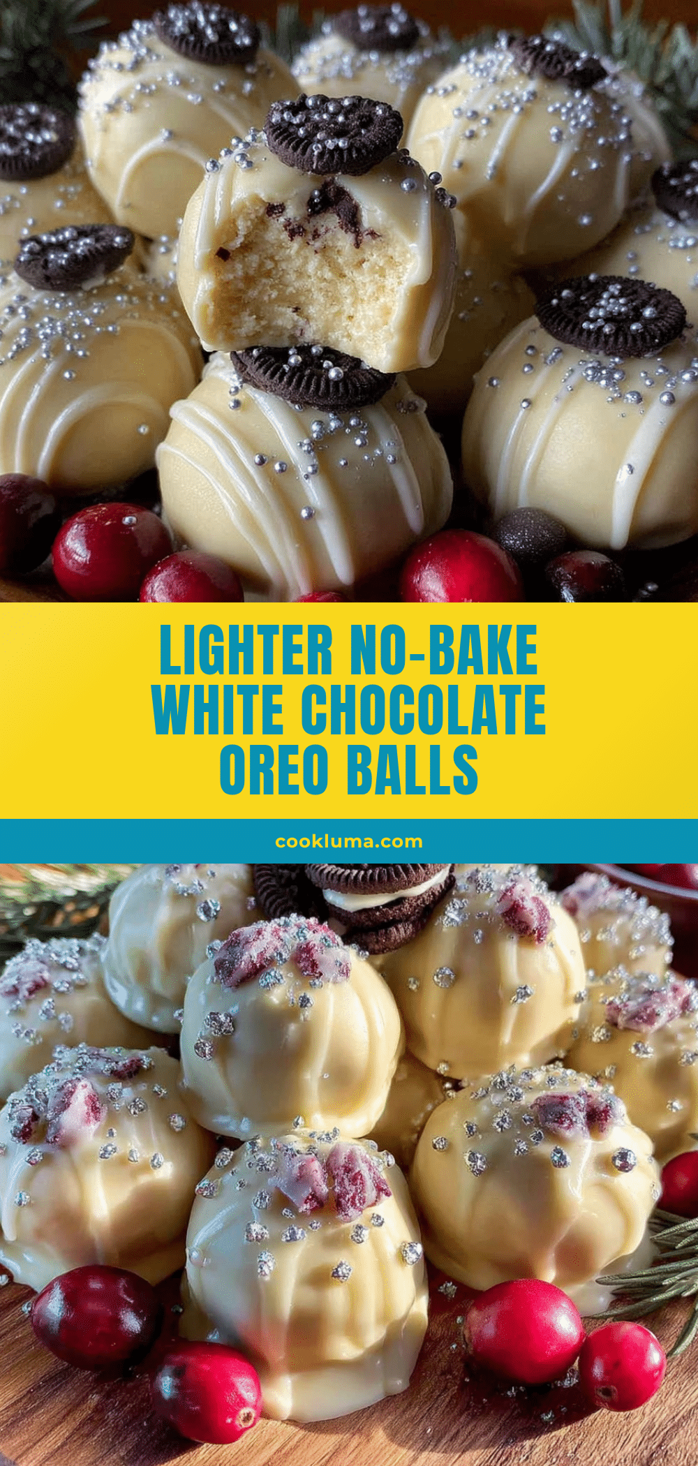 Lighter No-Bake White Chocolate Oreo Balls recipe