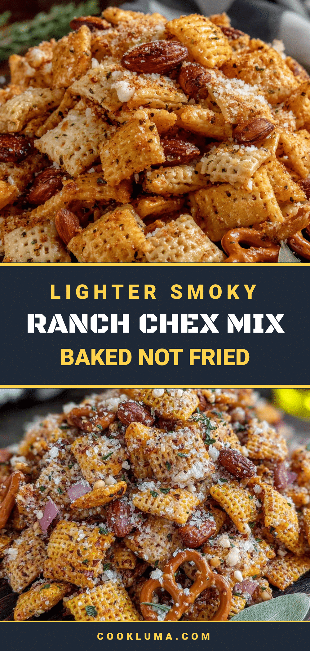 lighter smoky ranch chex mix recipe
