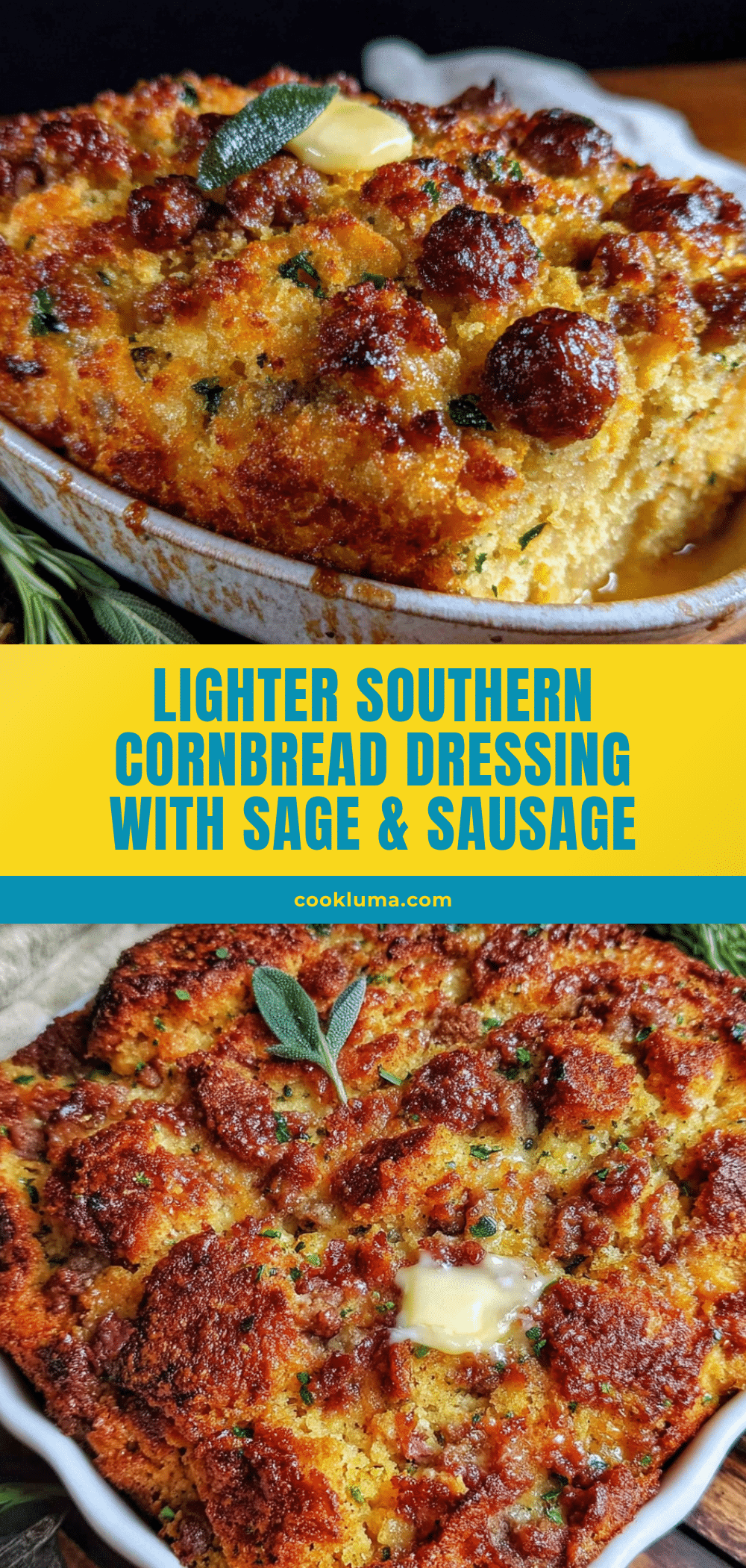 lighter southern cornbread dressing with sage and sausage recipe