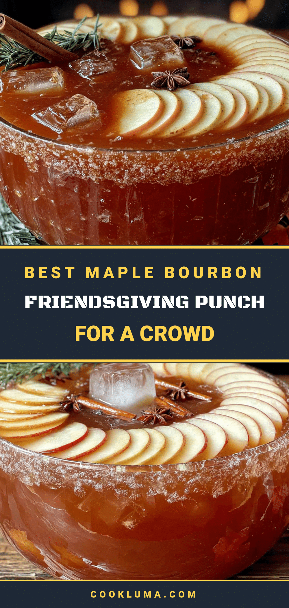 maple bourbon friendsgiving punch recipe