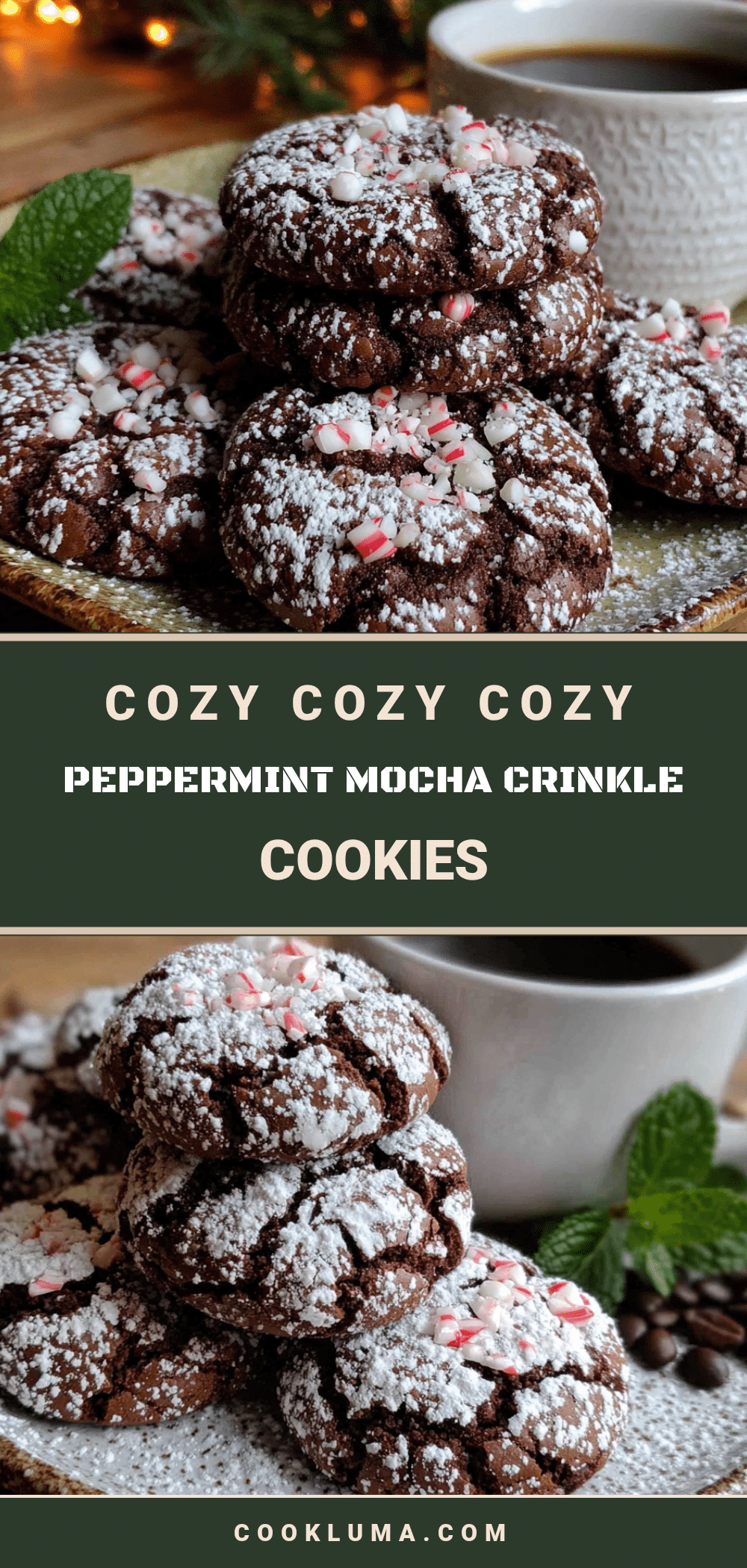 peppermint mocha crinkle cookies recipe