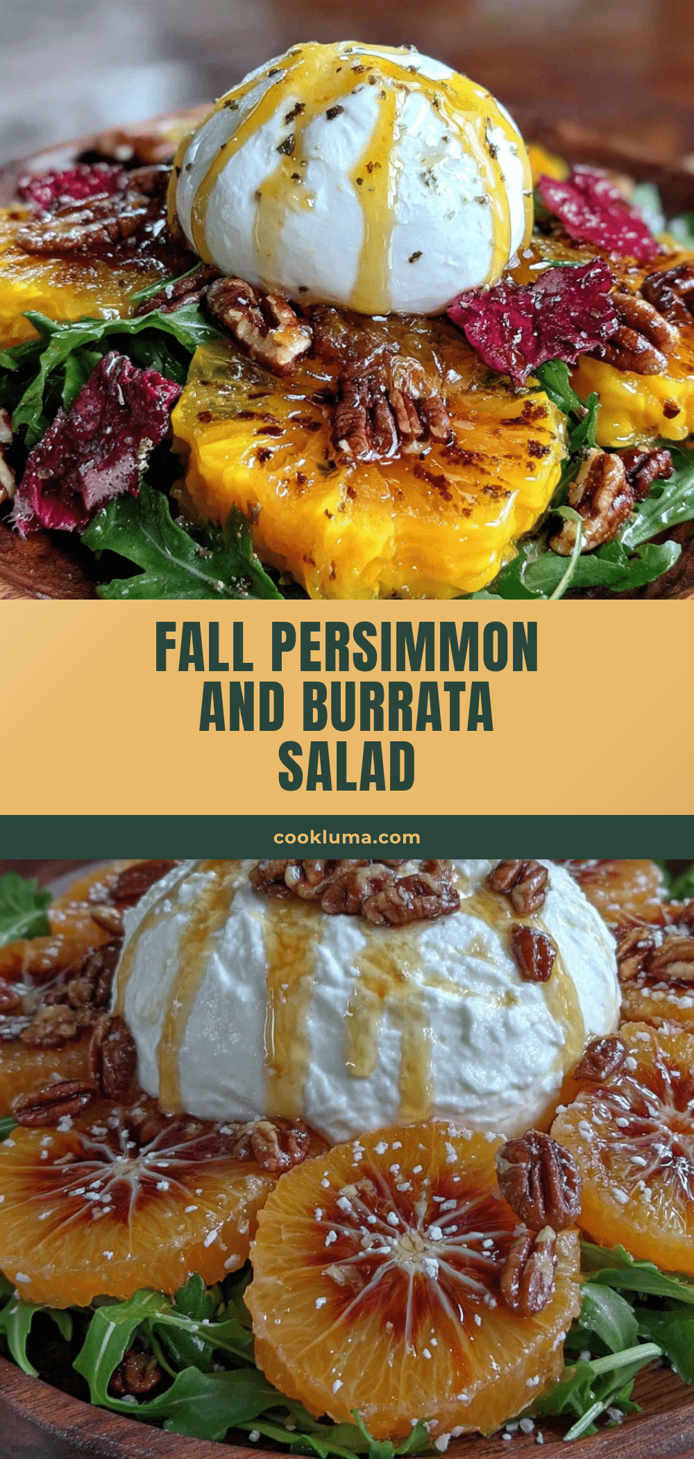 persimmon and burrata thanksgiving salad recipe