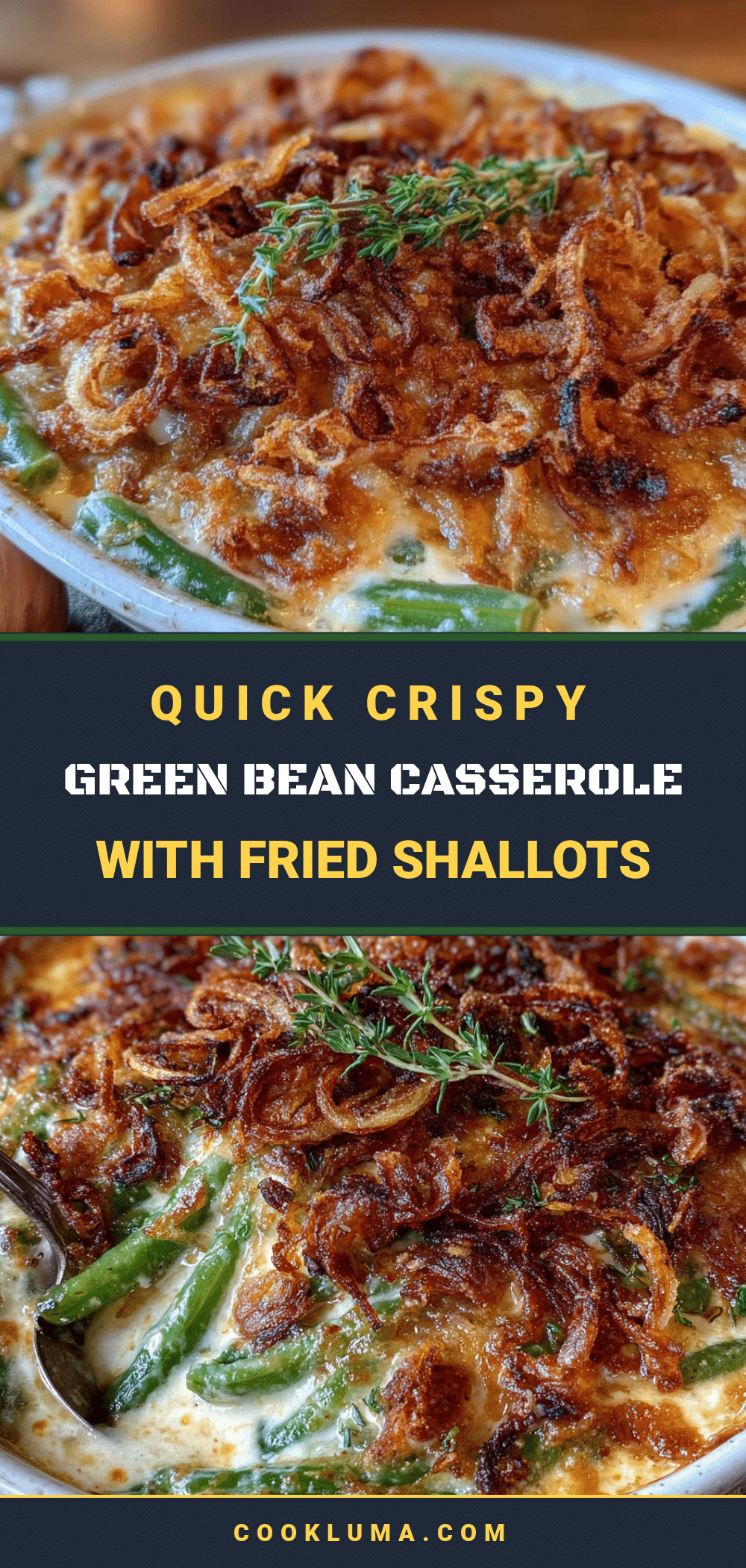 quick crispy green bean casserole recipe
