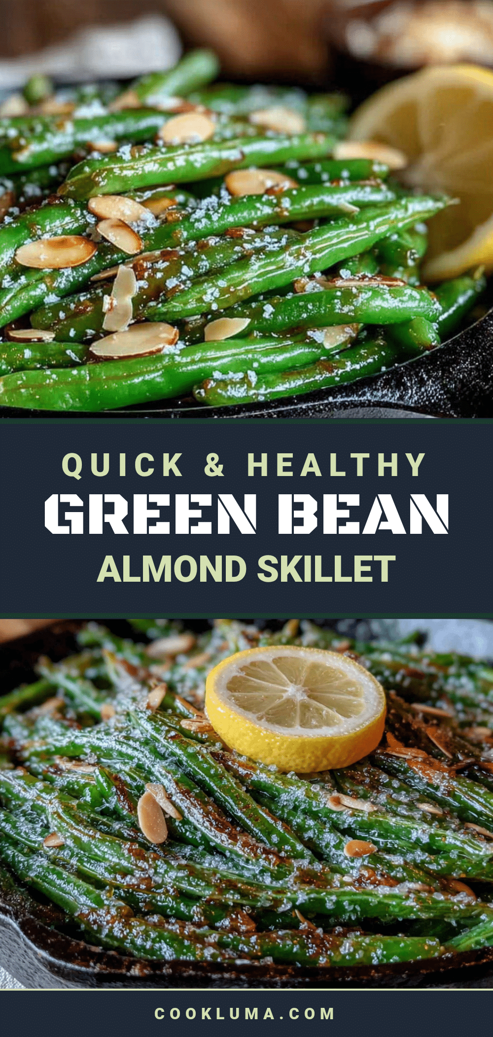 quick healthy green bean and almond skillet recipe
