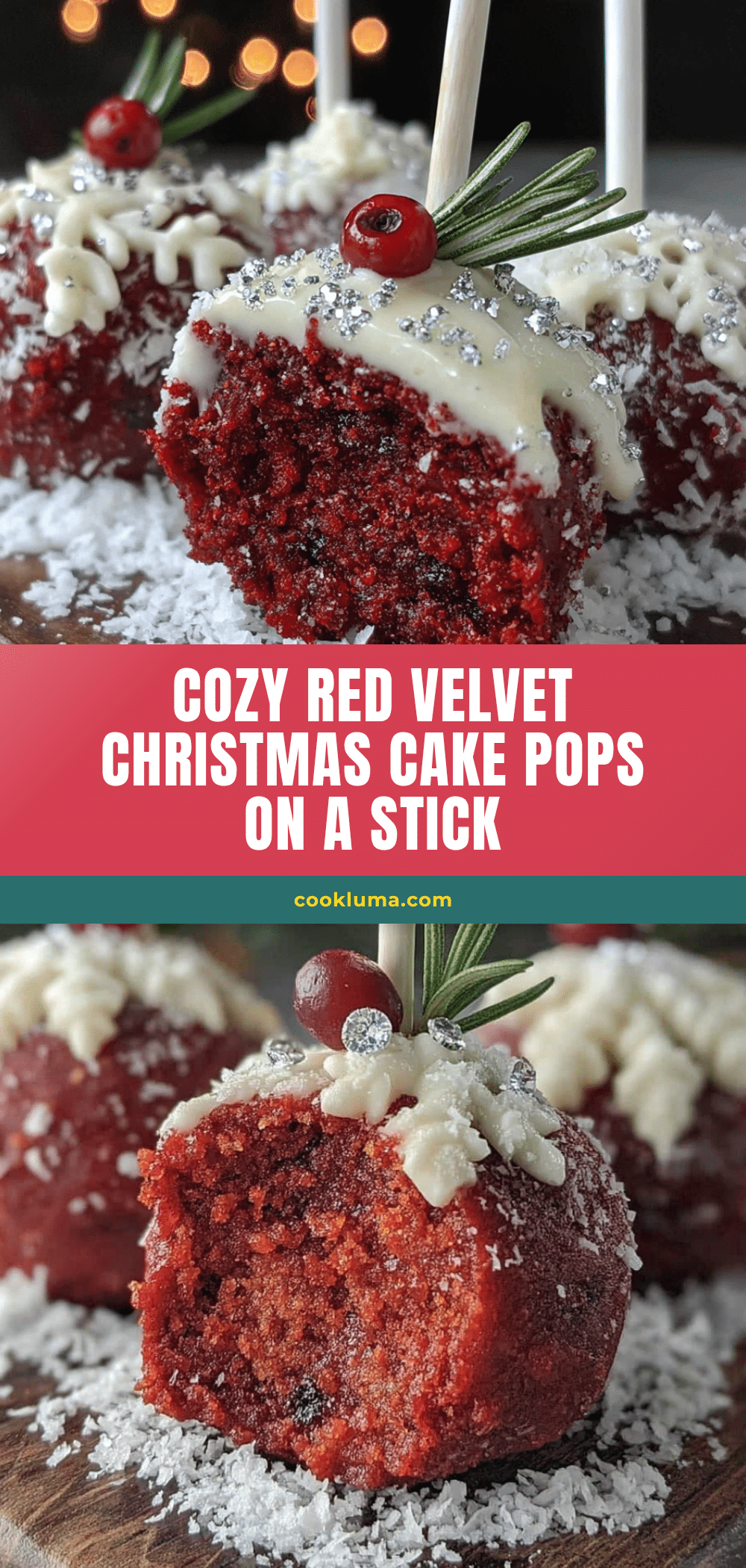 red velvet Christmas cake pops recipe