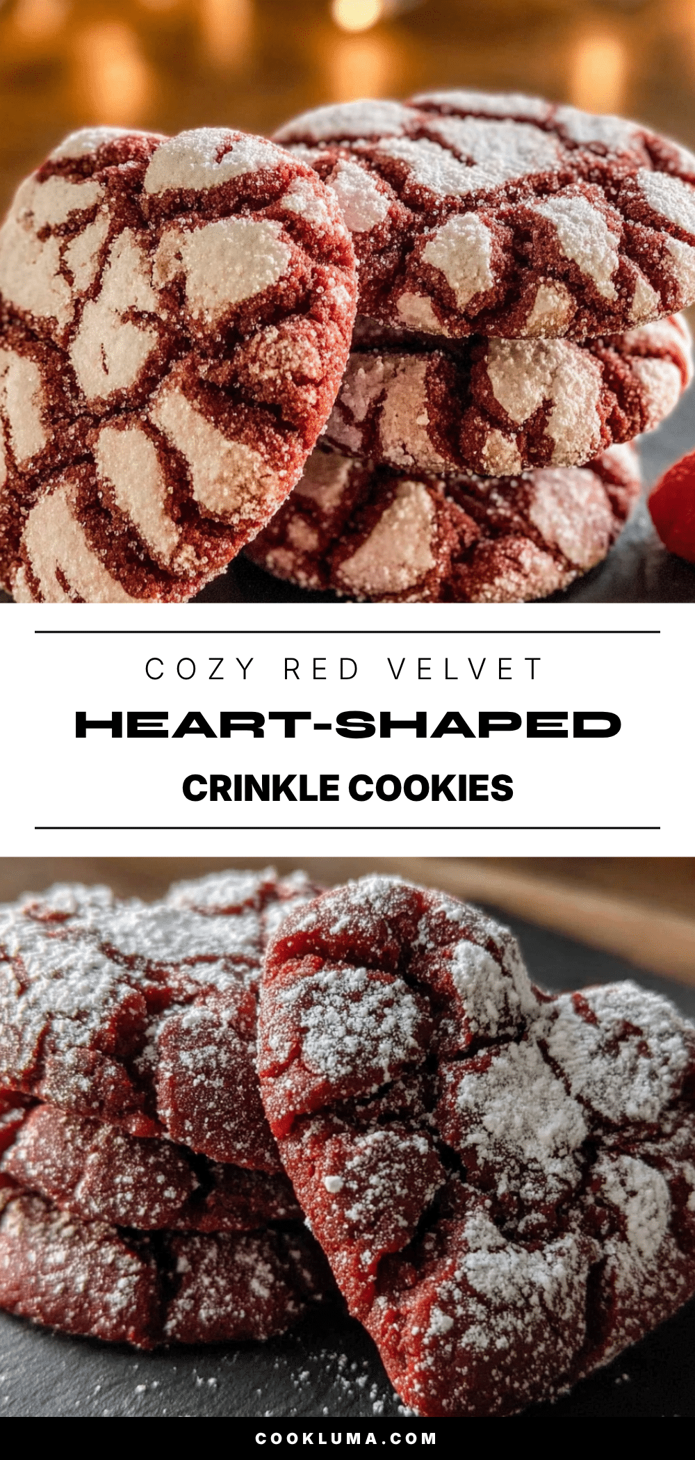 red velvet heart crinkle cookies recipe