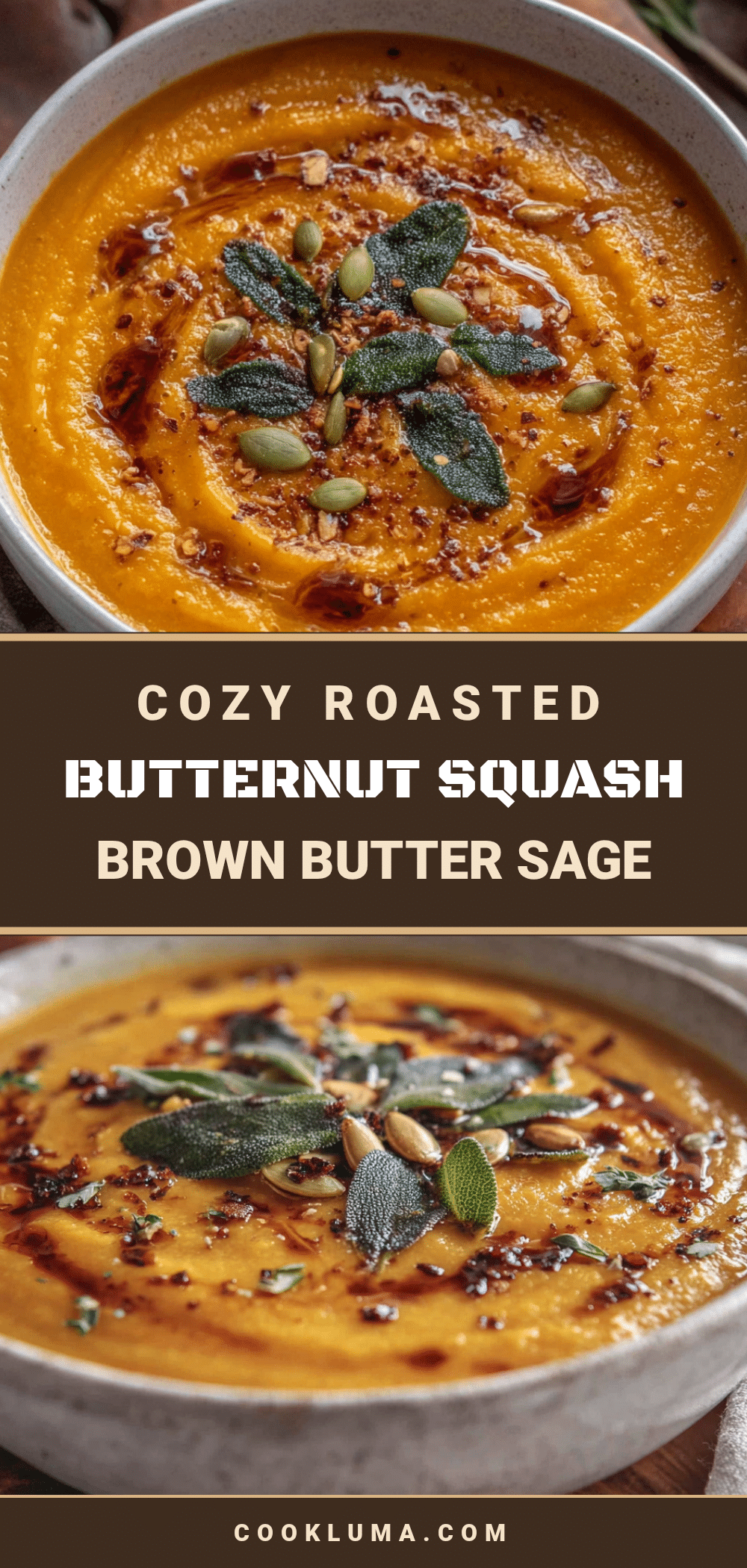 roasted butternut squash soup with brown butter sage recipe