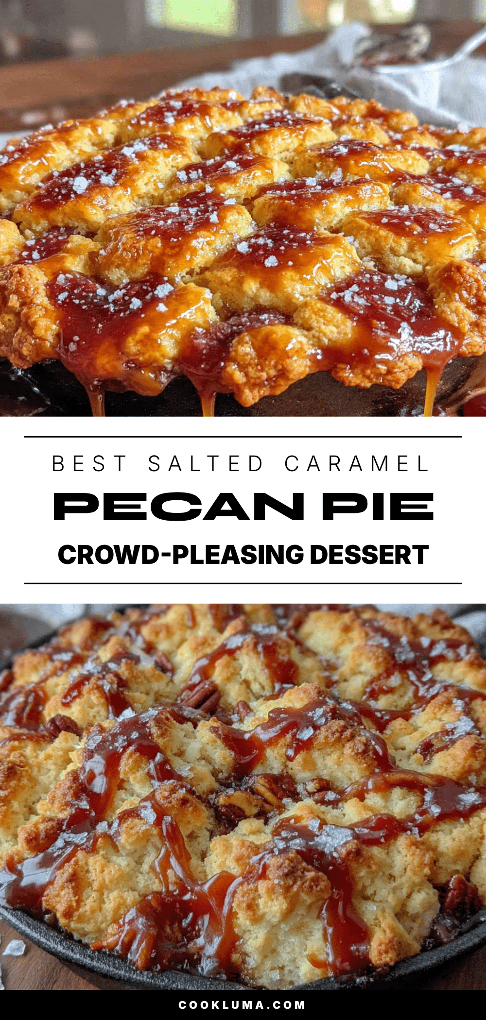 salted caramel pecan pie cobbler recipe