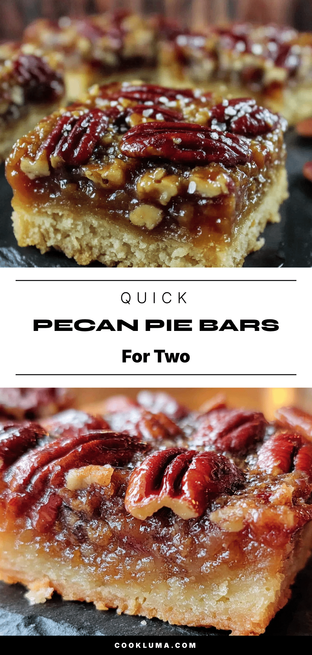 small-batch pecan pie bars for two recipe