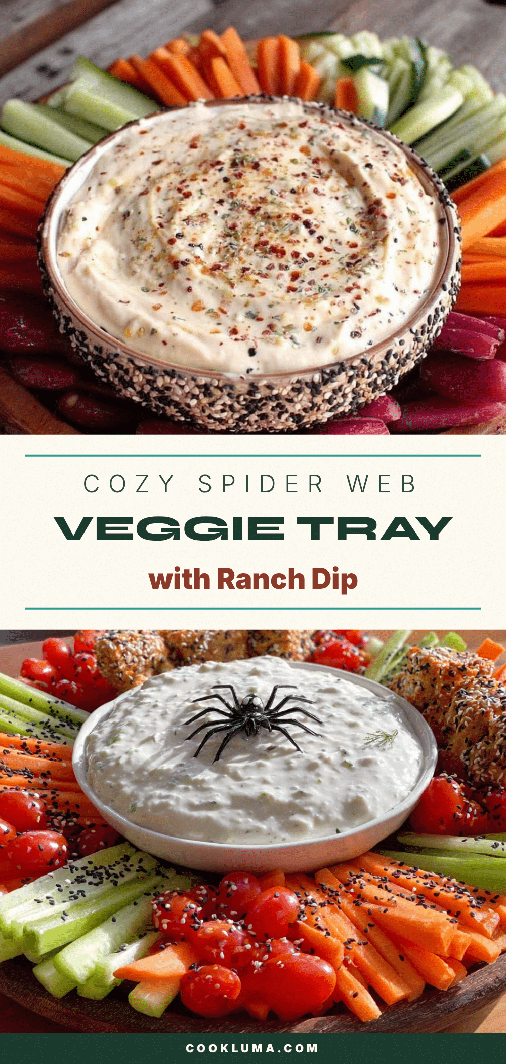 spider web veggie tray with ranch dip recipe