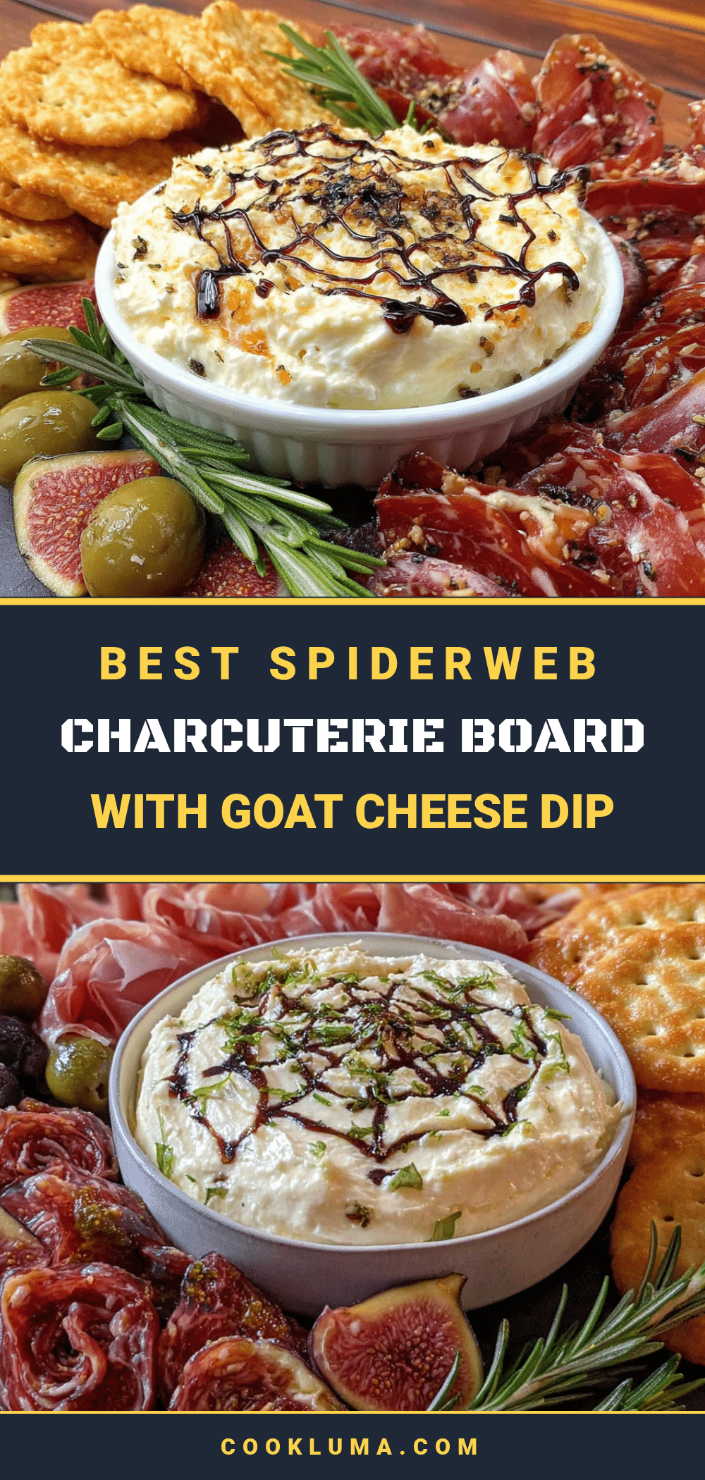spiderweb charcuterie board recipe