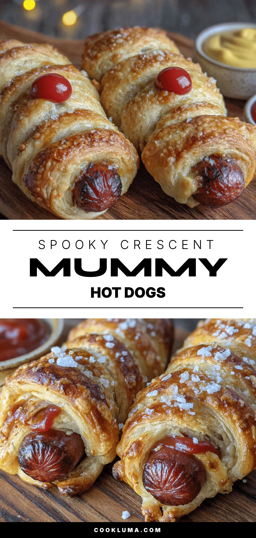 spooky crescent mummy hot dogs recipe