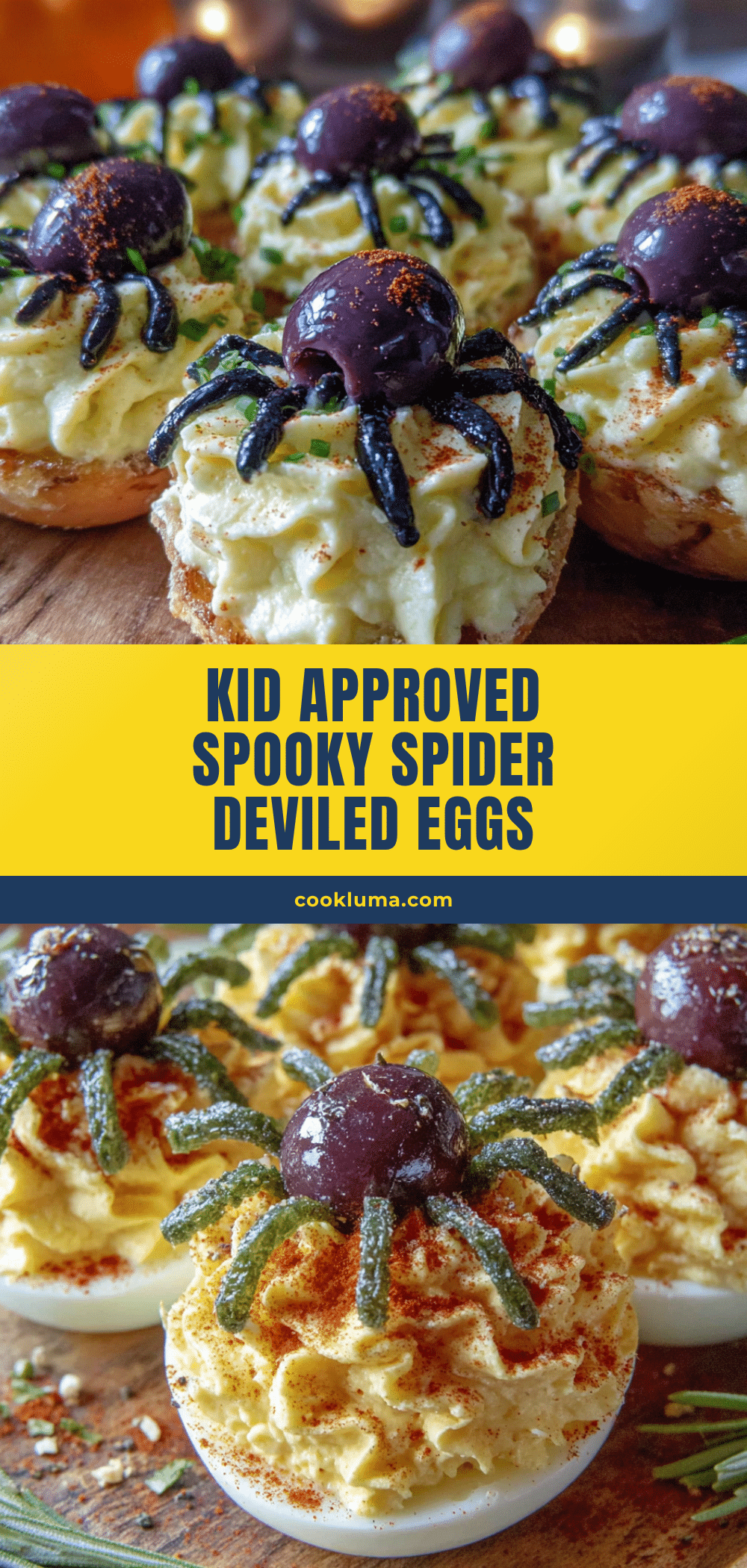 spooky spider deviled eggs recipe