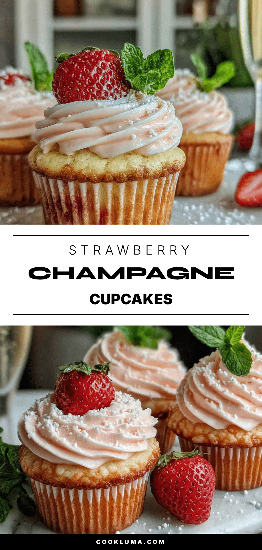strawberry champagne cupcakes recipe