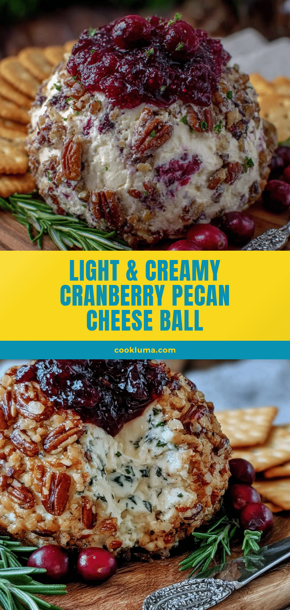 whipped cranberry pecan cheese ball recipe