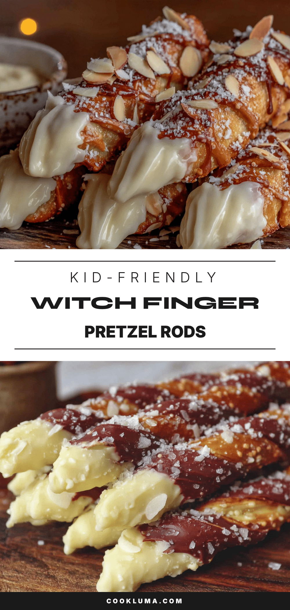 witch finger pretzel rods recipe